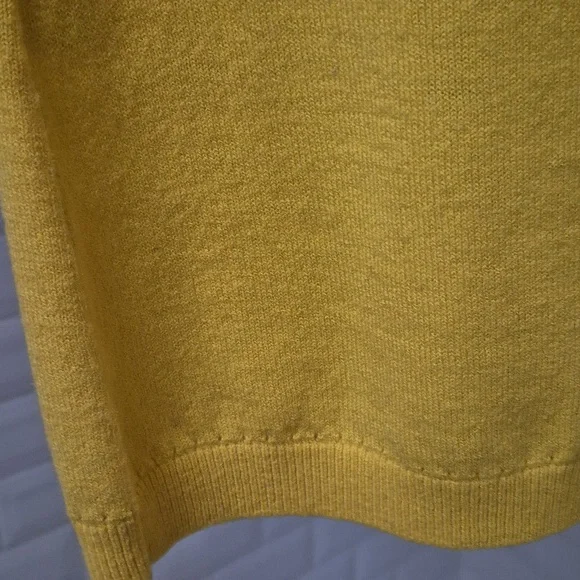 Kate Spade Golden Yellow Short Sleeve Sweater Jeweled "Collar" Sz. Small - Picture 6 of 8